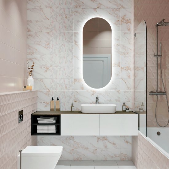 Плитка настенная Mersey Calacatta 20x40 см 1.2 м² матовая цвет бежевый