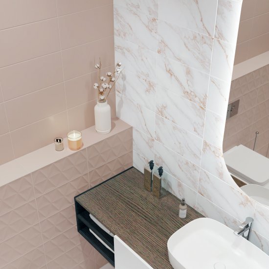 Плитка настенная Mersey Calacatta 20x40 см 1.2 м² матовая цвет бежевый