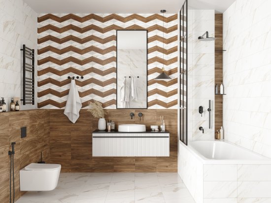 Плитка настенная Mersey Calacatta 20x40 см 1.2 м² матовая цвет бежевый