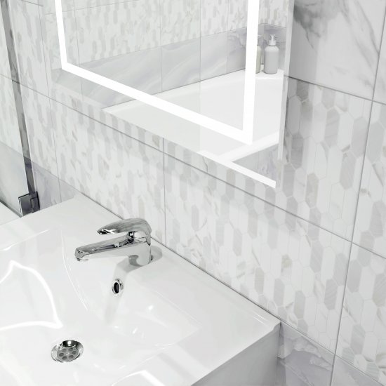 Плитка настенная Mersey Hexo 20x40 см 1.2 м² матовая цвет серый