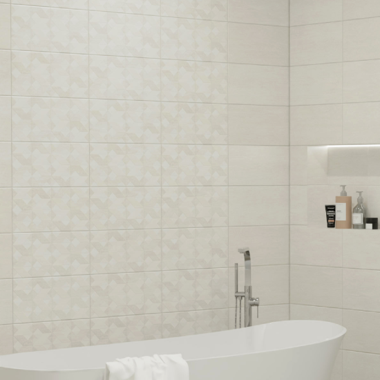 Плитка настенная Mersey Travertine 20x40 см 1.2 м² матовая цвет серый