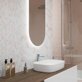 Плитка настенная Mersey Flame 20x40 см 1.2 м² матовая цвет микс