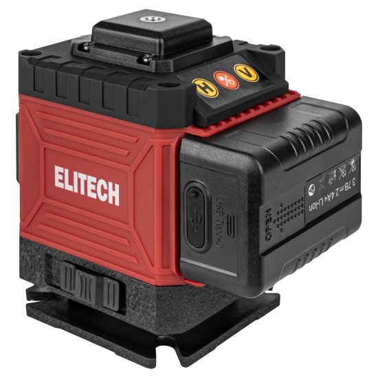 Уровень лазерный Elitech ПЛ 12Л-ЗЕЛ зеленый луч 25 м