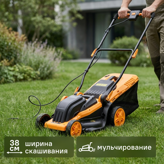 Газонокосилка электрическая Deko DKLM1800 1800 Вт 38 см