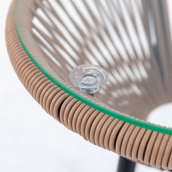 Столик круглый Acapulco 42x42 см бежевый