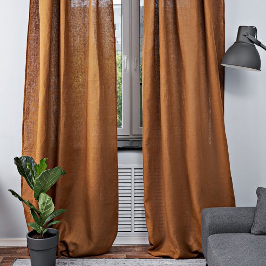 Штора лен бронза 145х300 см Rusby Лен (ТТ-00259514)