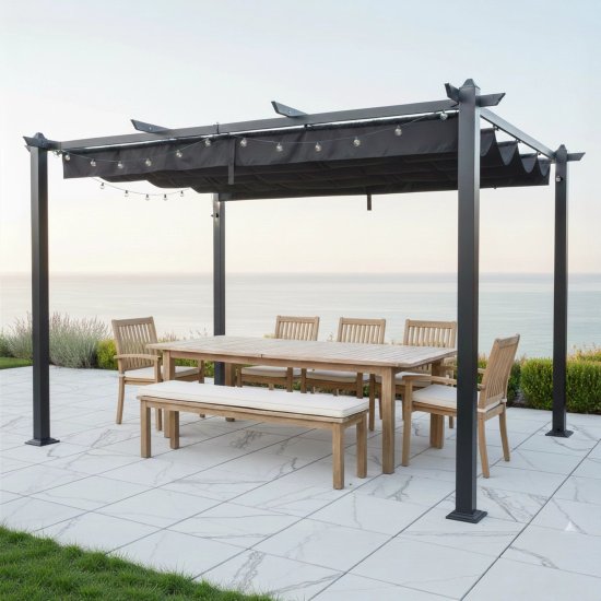 Пергола Olivia GS067 3x4x2.2 м алюминий серый