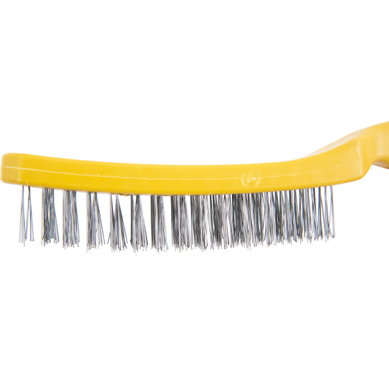Щетка по металлу пятирядная пластиковая ручка 260 мм