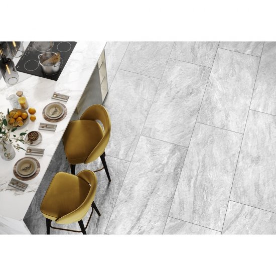 Керамогранит Delacora Roxy светло-серый матовый 1200х600х9,5 мм (2 шт.=1,44 кв.м)