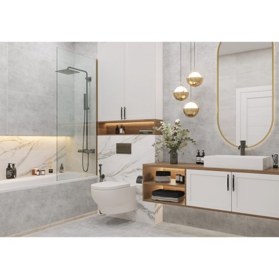 Керамогранит Delacora Dixon светло-серый матовый 1200х600х9,5 мм (2 шт.=1,44 кв.м)