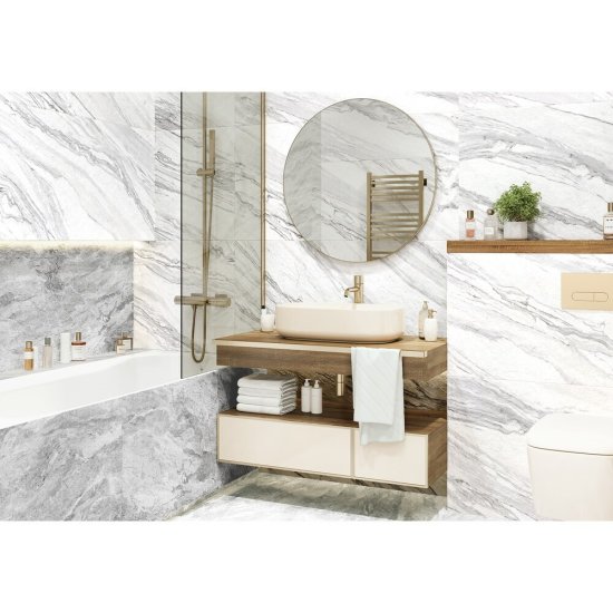 Керамогранит Delacora Statuary бело-серый матовый 1200х600х9,5 мм (2 шт.=1,44 кв.м)