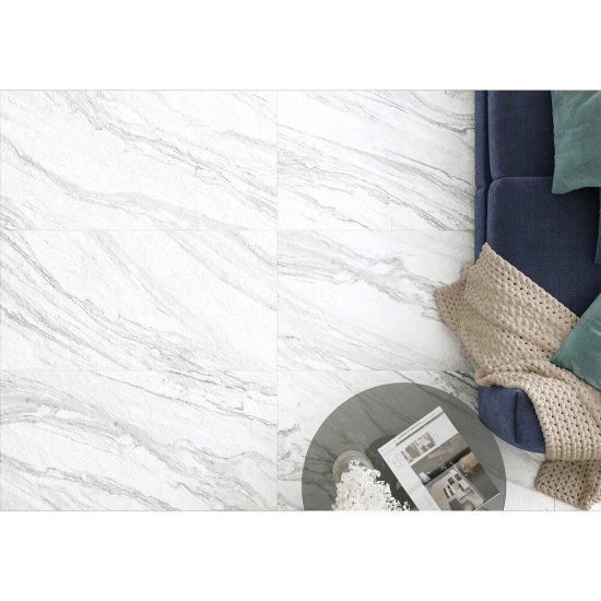 Керамогранит Delacora Statuary бело-серый матовый 1200х600х9,5 мм (2 шт.=1,44 кв.м)