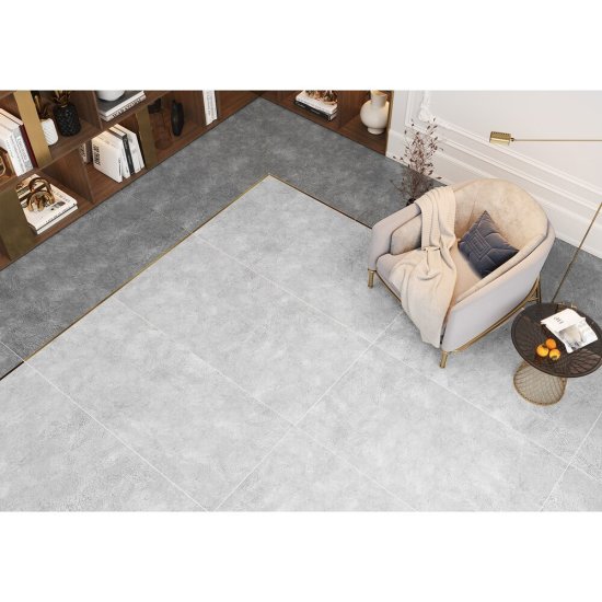 Керамогранит Delacora Chrome серый матовый 1200х600х9,5 мм (2 шт.=1,44 кв.м)