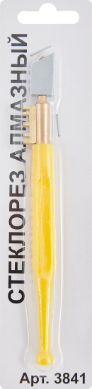 Стеклорез алмазный 3841 с пластиковой ручкой рез до 6 мм