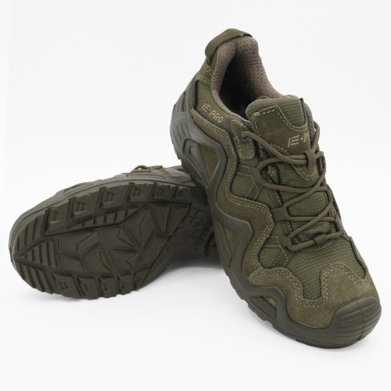 Полуботинки замшевые с перфорацией и защитным подноском и стелькой размер 44 зеленые E-Pro 101 (139881)