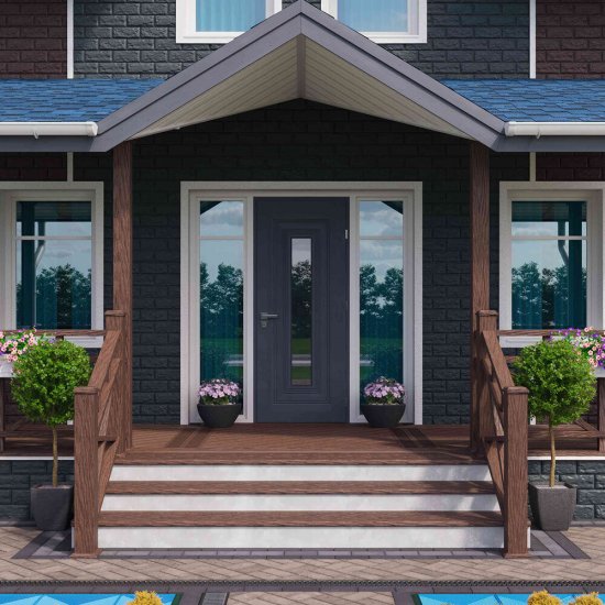 Панель фасадная Альта-Профиль Фагот Эко 1020х430 мм графит