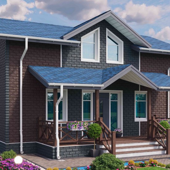 Панель фасадная Альта-Профиль Фагот Эко 1020х430 мм графит