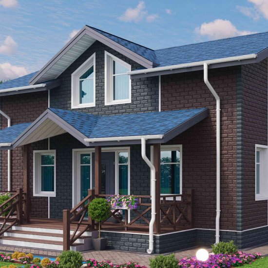 Панель фасадная Альта-Профиль Фагот Эко 1020х430 мм графит