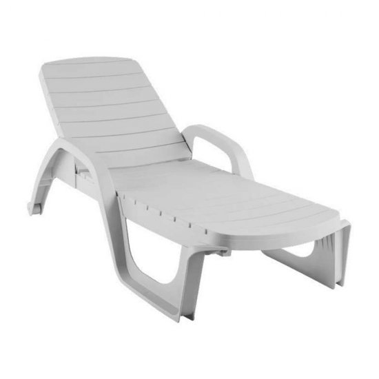 Шезлонг складной пластиковый Элластик-Пласт Прованс 1900х700х320 мм (ЭП 136103тз)