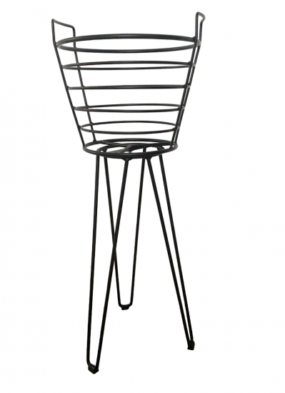 Подставка напольная для цветов Лофт 30x30x80 см металл черный