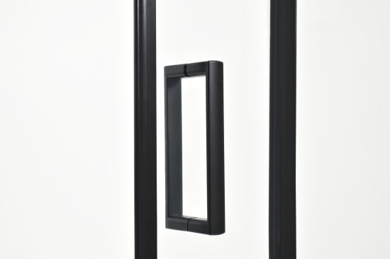 Душевая ширма Apart Black Метакам квадратная 80x80x185см цвет профиля черный раздвижная стекло 4мм прозрачное