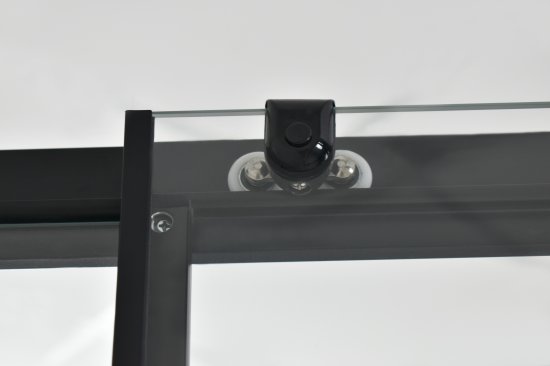 Душевая ширма Apart Black Метакам квадратная 80x80x185см цвет профиля черный раздвижная стекло 4мм прозрачное