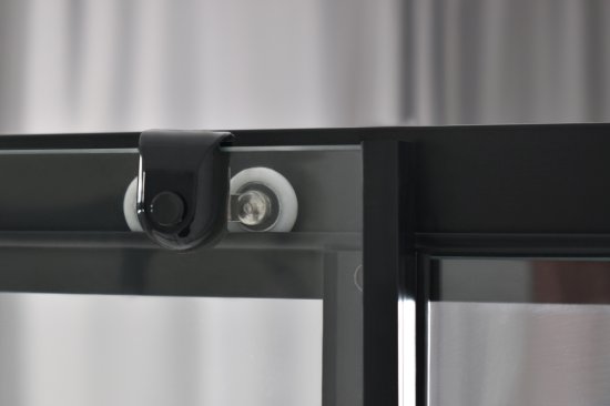 Душевая ширма Apart Black Метакам квадратная 80x80x185см цвет профиля черный раздвижная стекло 4мм прозрачное