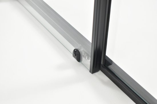 Душевая ширма Apart Black Метакам квадратная 80x80x185см цвет профиля черный раздвижная стекло 4мм прозрачное