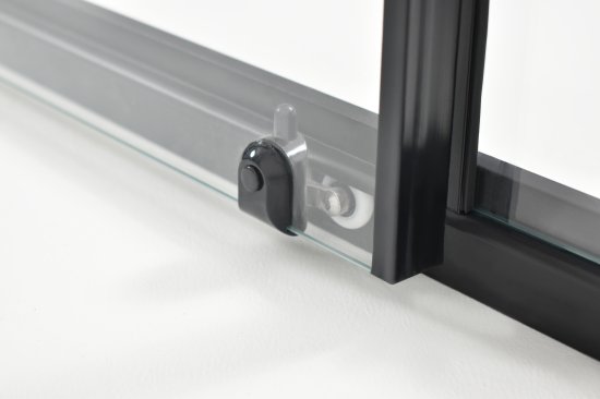 Душевая ширма Apart Black Метакам квадратная 80x80x185см цвет профиля черный раздвижная стекло 4мм прозрачное