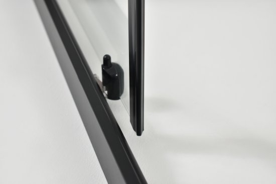 Душевая ширма Apart Black Метакам квадратная 80x80x185см цвет профиля черный раздвижная стекло 4мм прозрачное