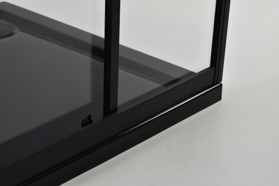 Душевая ширма Apart Black Метакам квадратная 80x80x185см цвет профиля черный раздвижная стекло 4мм прозрачное