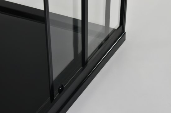 Душевая ширма Apart Black Метакам квадратная 80x80x185см цвет профиля черный раздвижная стекло 4мм прозрачное