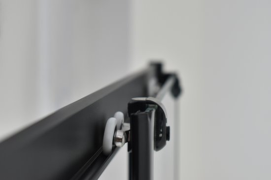 Душевая ширма Apart Black Метакам квадратная 80x80x185см цвет профиля черный раздвижная стекло 4мм прозрачное