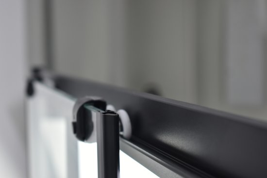 Душевая ширма Apart Black Метакам квадратная 80x80x185см цвет профиля черный раздвижная стекло 4мм прозрачное