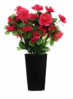 Искусственное растение в горшке азалия h30 см цвет малиновый