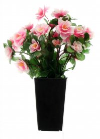 Искусственное растение в горшке азалия h30 см цвет розовый