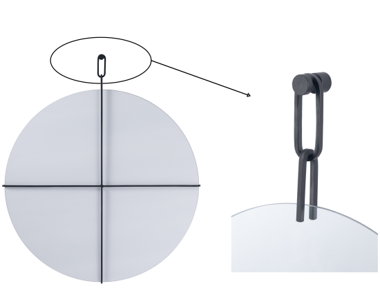 Зеркало декоративное Inspire Medal круглое D50 см без рамы