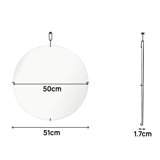 Зеркало декоративное Inspire Medal круглое D50 см без рамы