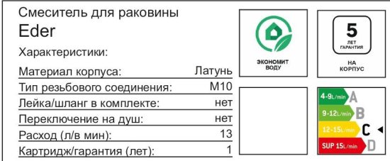 Смеситель для раковины Gappo Eder GL1301-8 однорычажный цвет белый хром