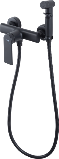 Гигиенический душ Frap Arne F20204-6, набор со смесителем, цвет черный матовый