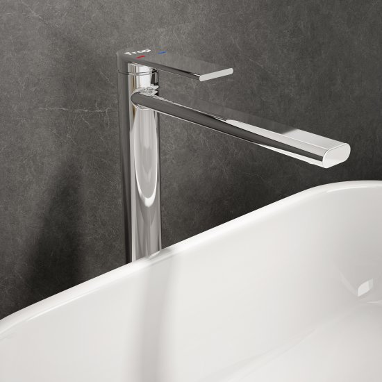 Смеситель для раковины Frap Arne F10204-2 однорычажный на столешницу цвет хром