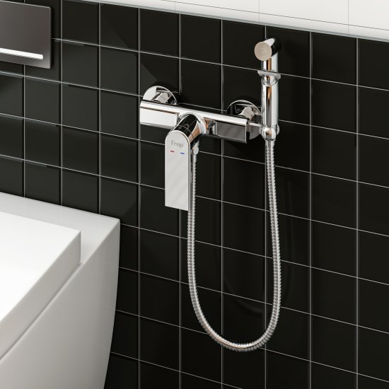 Гигиенический душ Frap Arne F20204, набор со смесителем, цвет хром