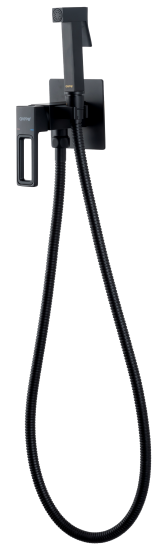 Гигиенический душ Gappo Eder GL7301-6, набор со смесителем, цвет черный матовый