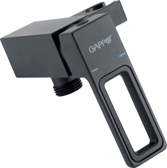 Гигиенический душ Gappo Eder GL7301-6, набор со смесителем, цвет черный матовый