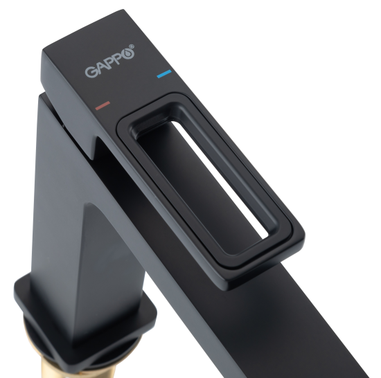 Смеситель для раковины Gappo Eder GL1301-6 однорычажный цвет черный матовый