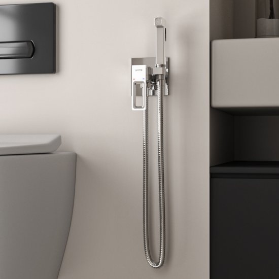 Гигиенический душ Gappo Eder GL7301-8, набор со смесителем, цвет белый хром