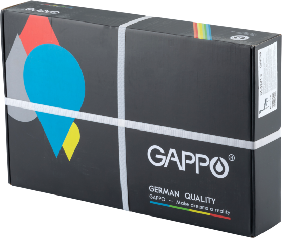 Смеситель для ванны Gappo Eder GL3201-6 однорычажный с лейкой и шлангом цвет черный матовый