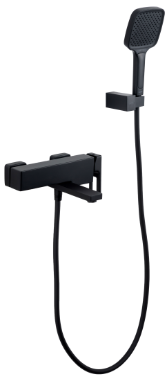 Смеситель для ванны Gappo Eder GL3201-6 однорычажный с лейкой и шлангом цвет черный матовый