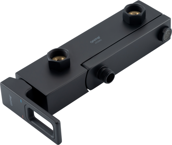 Смеситель для ванны Gappo Eder GL3201-6 однорычажный с лейкой и шлангом цвет черный матовый