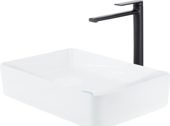 Смеситель для раковины Frap Arne F10204-62 однорычажный на столешницу цвет черный матовый